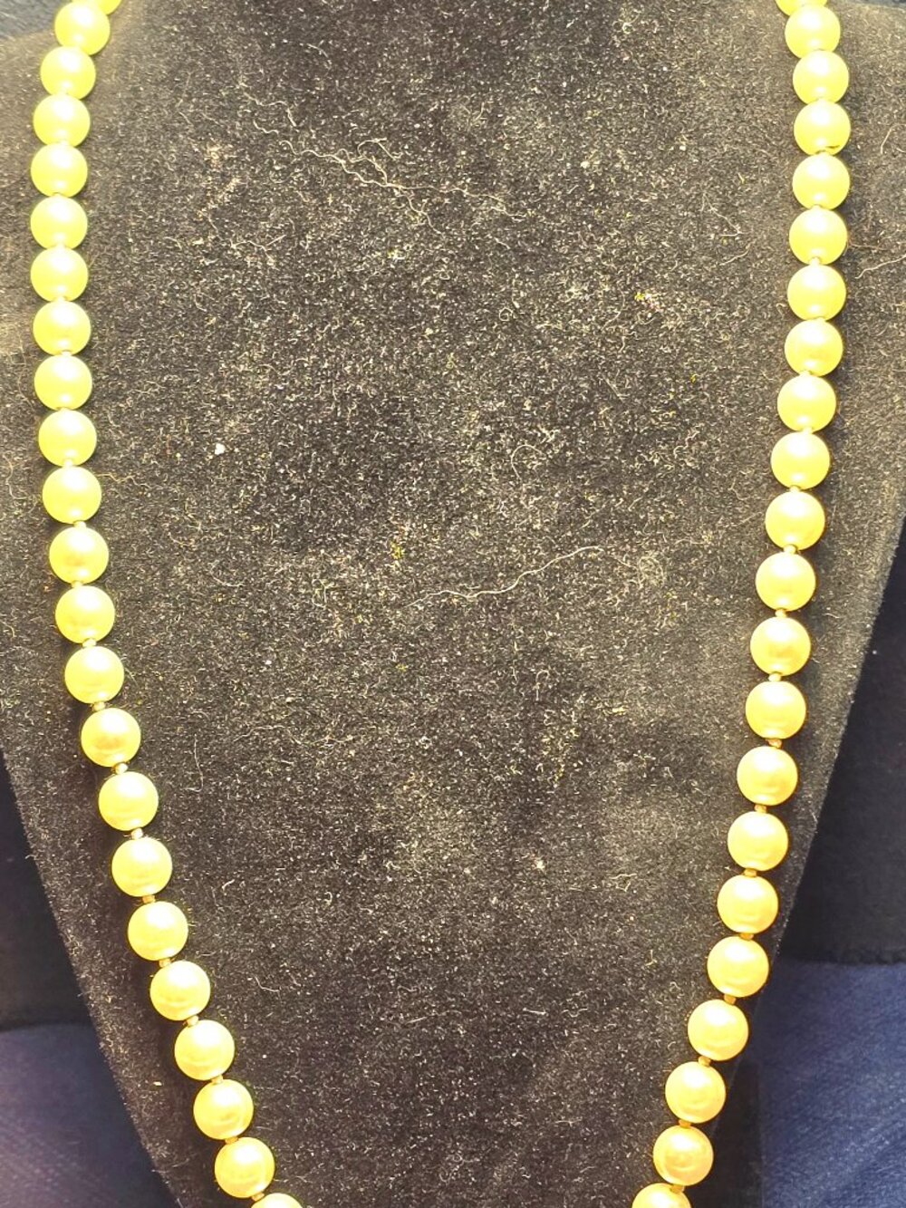 Givenchy Faux Pearl necklace, 22" length, signed